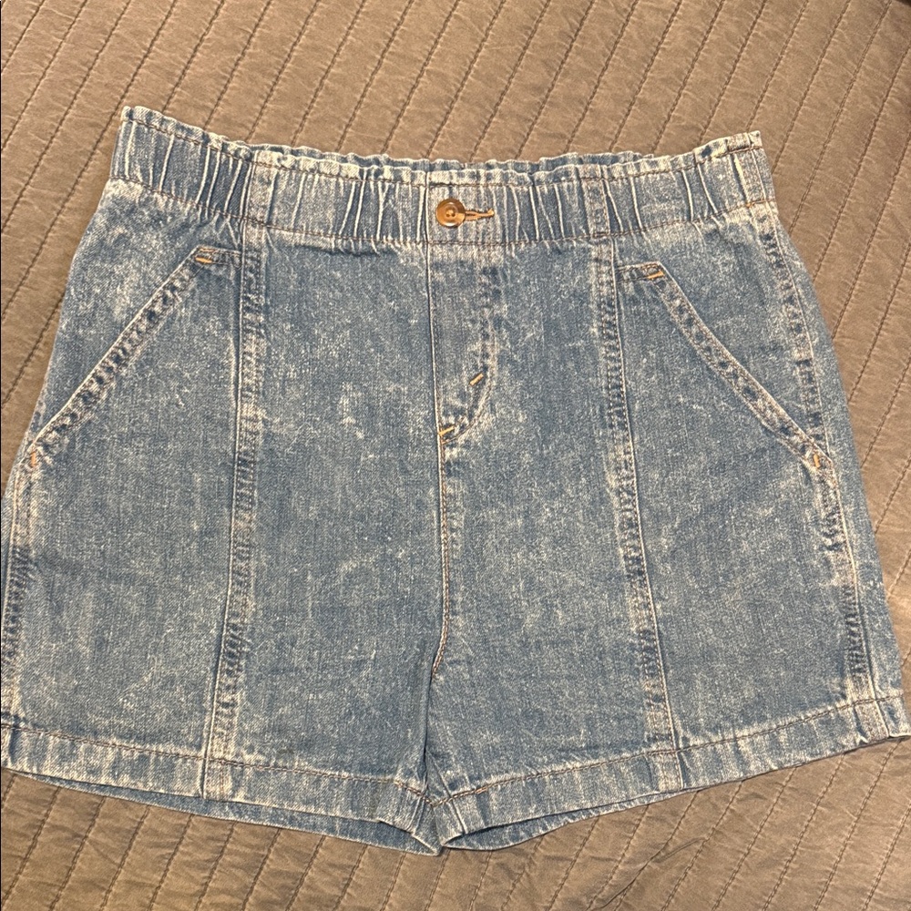 Girls Acid Wash Shorts